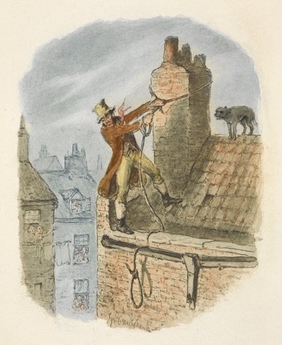 "Oliver Twist" için illüstrasyon by George Cruikshank