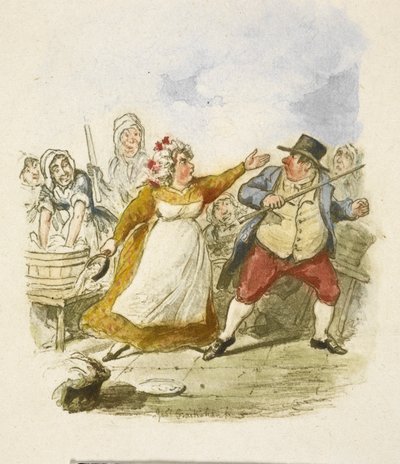 "Oliver Twist" için illüstrasyon by George Cruikshank