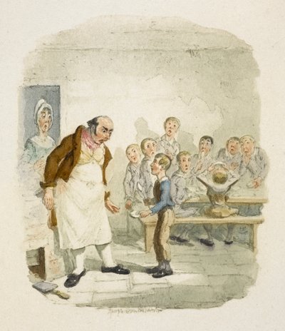 "Oliver Twist" için illüstrasyon by George Cruikshank