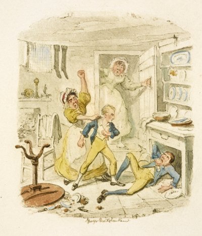 "Oliver Twist" için illüstrasyon by George Cruikshank