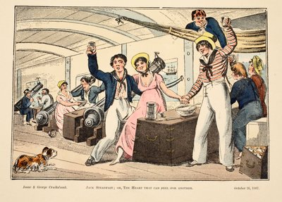 Jack Kararlı; veya, Bir Başkasını Hissedebilen Kalp, pub. 1807 (el renkli gravür) by George Cruikshank
