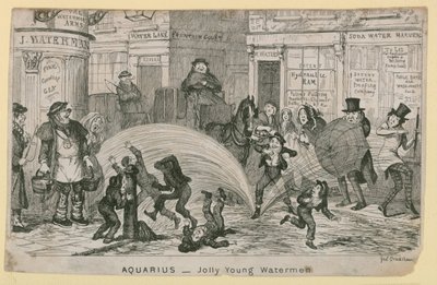 Neşeli genç su adamları by George Cruikshank