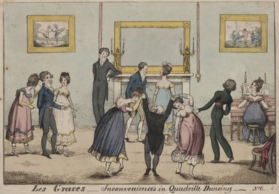 Les Graces, Quadrille Dansında Rahatsızlıklar, 1817 by George Cruikshank