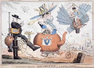 'Lokomosyon', Londra, c1820 by George Cruikshank