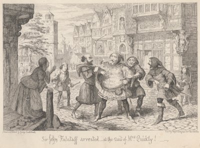 Londra. Bir Sokak: 'IV. Henry Bölüm II,' Perde II, Sahne I by George Cruikshank