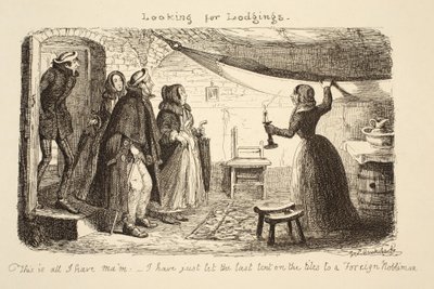 Konaklama, pub arıyorsunuz. 1851 by George Cruikshank