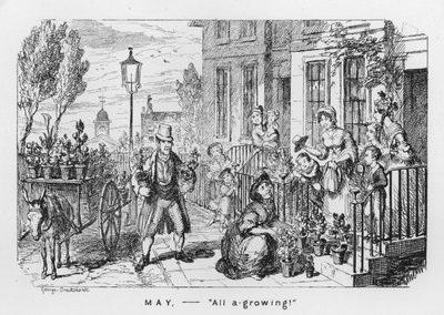 Mayıs, Büyüyen (gravür) by George Cruikshank