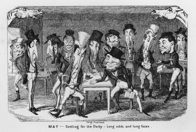 Mayıs, Derbi için uzlaşma, Uzun oranlar ve uzun yüzler (gravür) by George Cruikshank