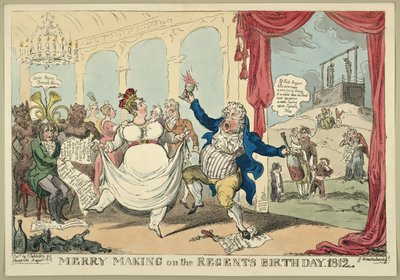 Vekillerin doğum gününde mutlu olma, 1812, 1812 by George Cruikshank