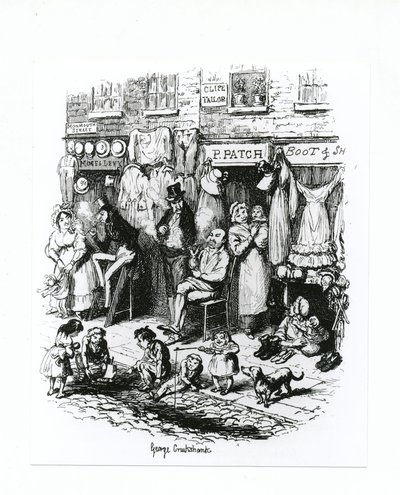 Monmouth Caddesi, 1836 dolayları by George Cruikshank