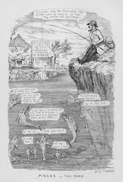 Balık, Çok derin! (Oymak) by George Cruikshank