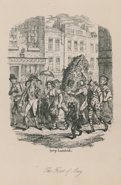 Londra hayatından bir sahne: 1 Mayıs by George Cruikshank
