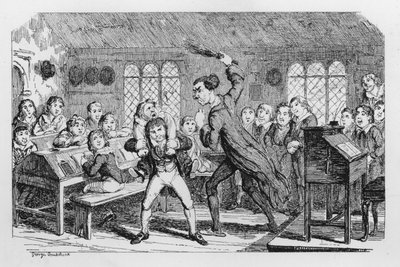 okul kırbaçlama by George Cruikshank