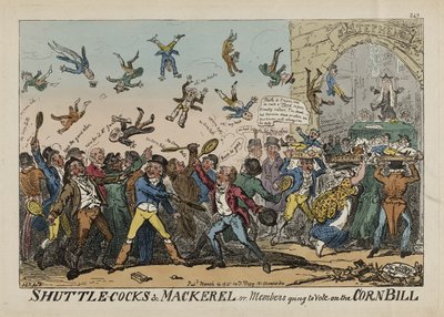 Raketle ve Uskumru veya Mısır Yasa Tasarısına Oy Verecek Üyeler, 14 Mart by George Cruikshank