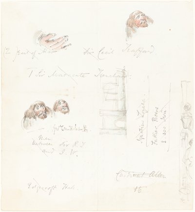 Grotesk Yüzlerin Eskizleri by George Cruikshank