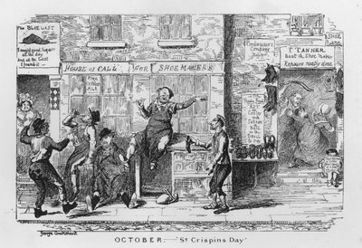 Aziz Crispin Günü (gravür) by George Cruikshank