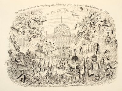 1851 Büyük Sergisinden Tüm Milletlerin Eserlerinin Dağılımı, pub. 1851 by George Cruikshank