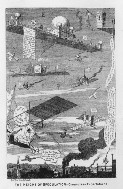 Spekülasyonun Yüksekliği, Asılsız Beklentiler (gravür) by George Cruikshank