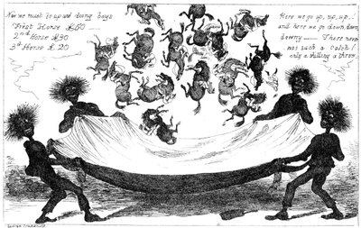 Canavar Süpürüyor, Derbi İçin Bir Toss Up, 19. yüzyıl. by George Cruikshank