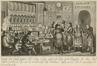 Tom, Jerry ve Logic, bankerler tarafından bara çağrıldı by George Cruikshank