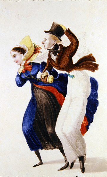 Kış Modası (kağıt üzerine sulu boya) by George Cruikshank