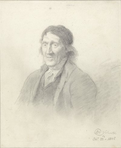 Bir Adamın Portresi, 1805 (kağıt üzerine mürekkepli grafit) by George Dance