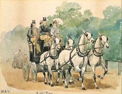Mayıs Ayı: Koçluk (kalem & mürekkep ve kağıt üzerinde wc) by George Derville Rowlandson