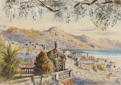 San Remo, 12 Ocak 1878 (kağıt üzerinde wc) by George Douglas Tinling