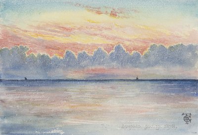 San Remo, 19 Ocak 1878 (kağıt üzerinde wc) by George Douglas Tinling