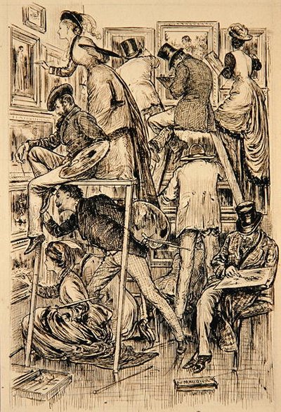 Kraliyet Akademisi'nde Cila Günü by George du Maurier