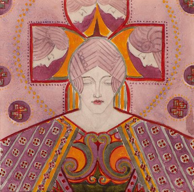 Çalışma [dekoratif panel için], c.1898-1901 (suluboya) by George Dutch Davidson