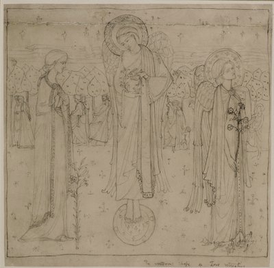 Geri Çekilmiş Aşkın Harika Şekli, c.1898-1901 (kalem) by George Dutch Davidson