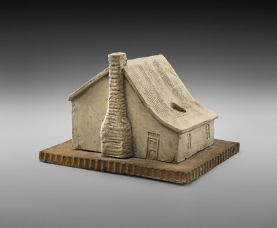 Günlük Kabin Inkwell, c. 1900 (toprak çanak çömlek) by George E. Ohr