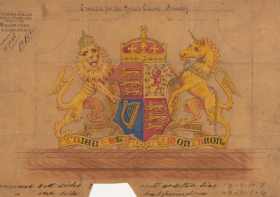 Jones ve Willis, metal ve ahşap işçileri ve Birmingham ve Londra'daki kilise mobilyası üreticileri için yapılan tasarımlar by George Edmund Street