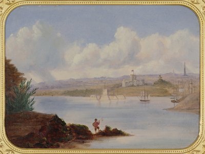 Hükümet Konağı ve Pinch Gut Adası, Sidney Limanı, 19. yüzyıl by George Edward Peacock