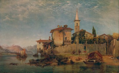 İtalyan Göl Manzarası, 1853, 1935 by George Edwards Hering