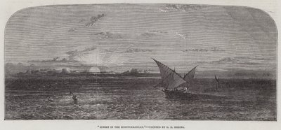 Akdeniz'de gün batımı by George Edwards Hering