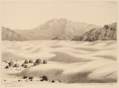 Palm Springs, California yakınlarındaki kum tepeleri (no.2) by George Elbert Burr