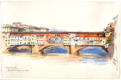 Ponte Vecchio, Floransa by George Elbert Burr