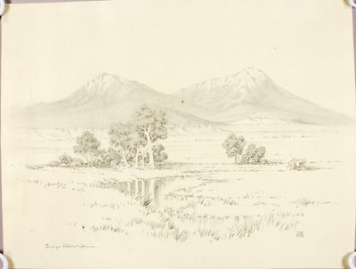 İsimsiz (İspanyol Tepeleri [no. 2] için transfer çizimi) by George Elbert Burr