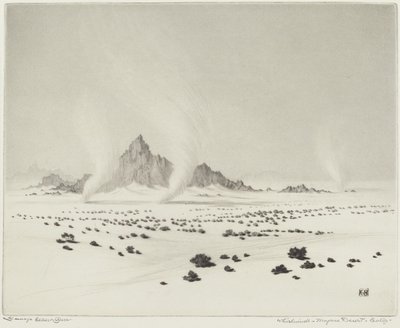Kasırgalar, Mojave Çölü, Kaliforniya (no.3) by George Elbert Burr