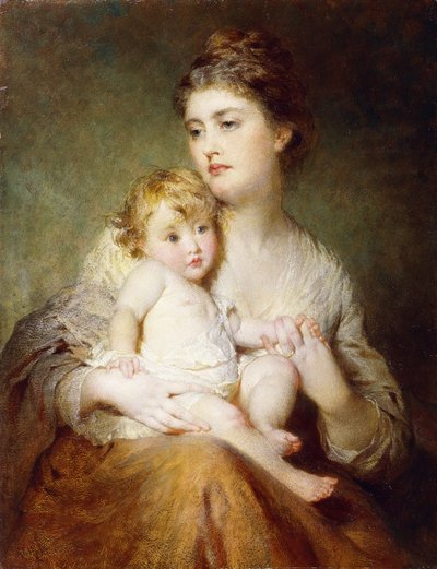 Albans Düşesi'nin Oğluyla Portresi, 1875 by George Elgar Hicks