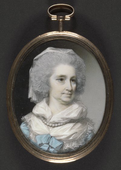 Lady Grace Burnaby (fildişi üzerine wc ve guaj) by George Engleheart