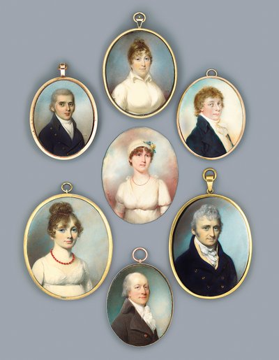 Bay Uthoff, altın düğmeli mavi ceket, devetüyü renkli yelek ve düğümlü kravat, pudra bukleli saç by George Engleheart