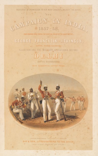 1857 dolaylarında Tüfek Uygulamasında Sepoys by George Francklin Atkinson