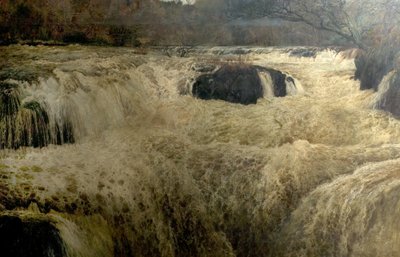 Somon Sıçraması, Cenarth Şelalesi, Cardiganshire, Galler, 1878 by George Frank Miles
