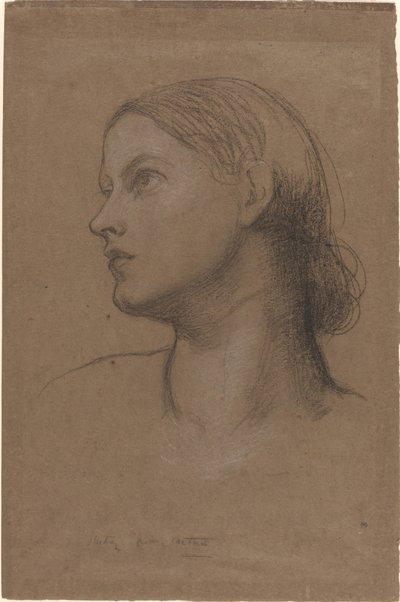 Genç Bir Kadının Başı by George Frederic Watts