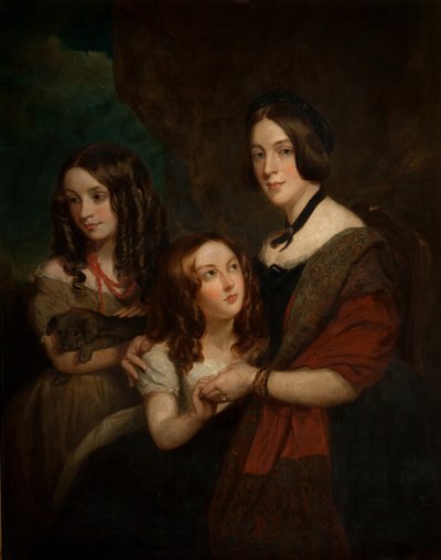 Leydi Caroline Towneley, Kızları Caroline ve Emily ile birlikte (Francis Grant