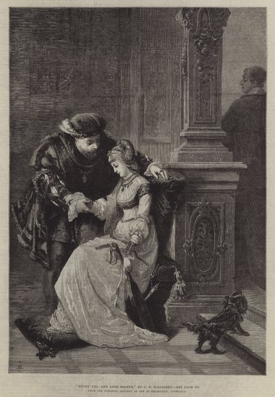 Henry VIII ve Anne Boleyn by George Frederick Folingsby