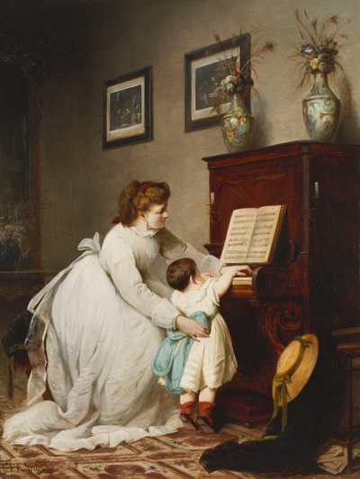 İlk ders, by George Frederick Folingsby